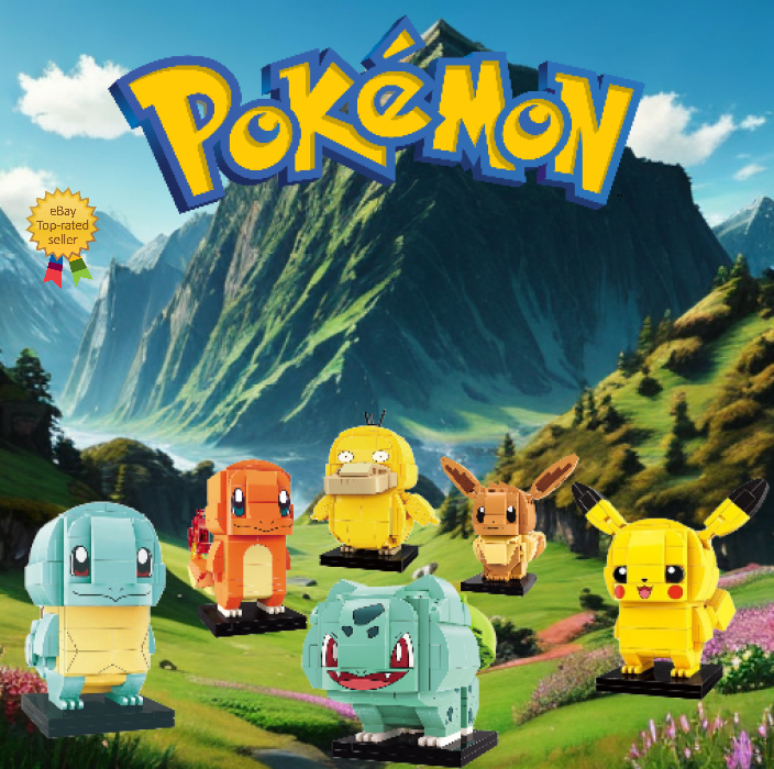 NEW Official Pokémon Kanto Starters Building Block Sets Creative Toy DIY Fun