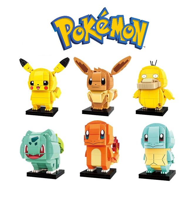 NEW Official Pokémon Kanto Starters Building Block Sets Creative Toy DIY Fun