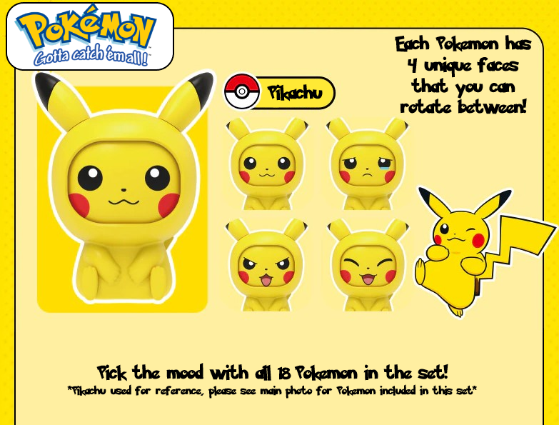 NEW Official Pokémon Lapras Sylveon Psyduck & More Action Figure Face Changers