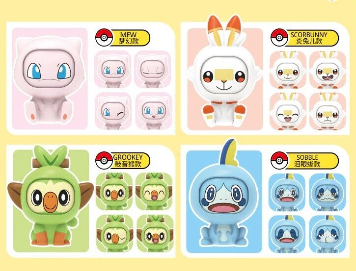 NEW Official Pokémon Lapras Sylveon Psyduck & More Action Figure Face Changers