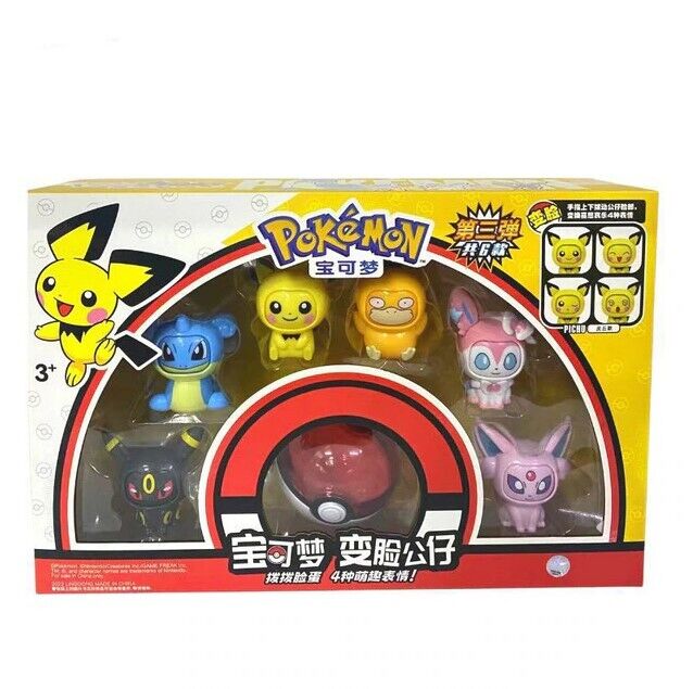 NEW Official Pokémon Lapras Sylveon Psyduck & More Action Figure Face Changers