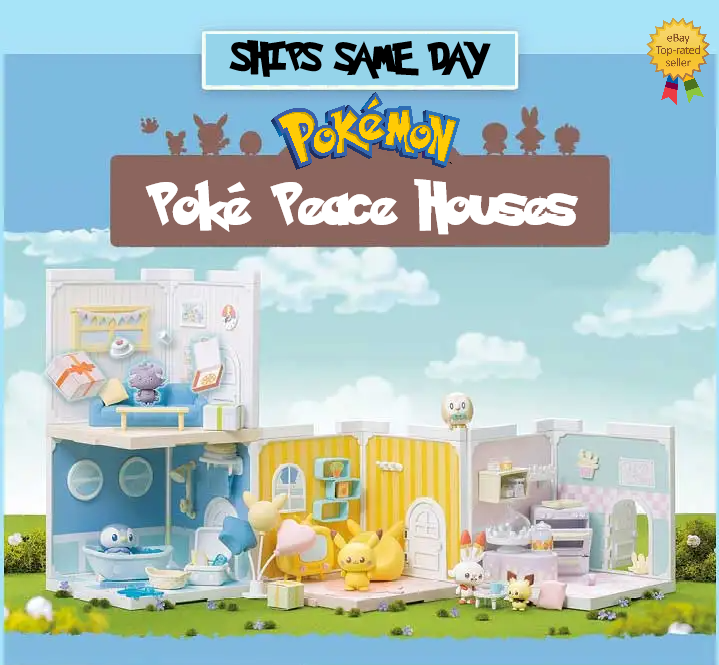 ✅ Official Pokémon Takara Tomy Peace House DIY Model Kits Pikachu Espurr & More
