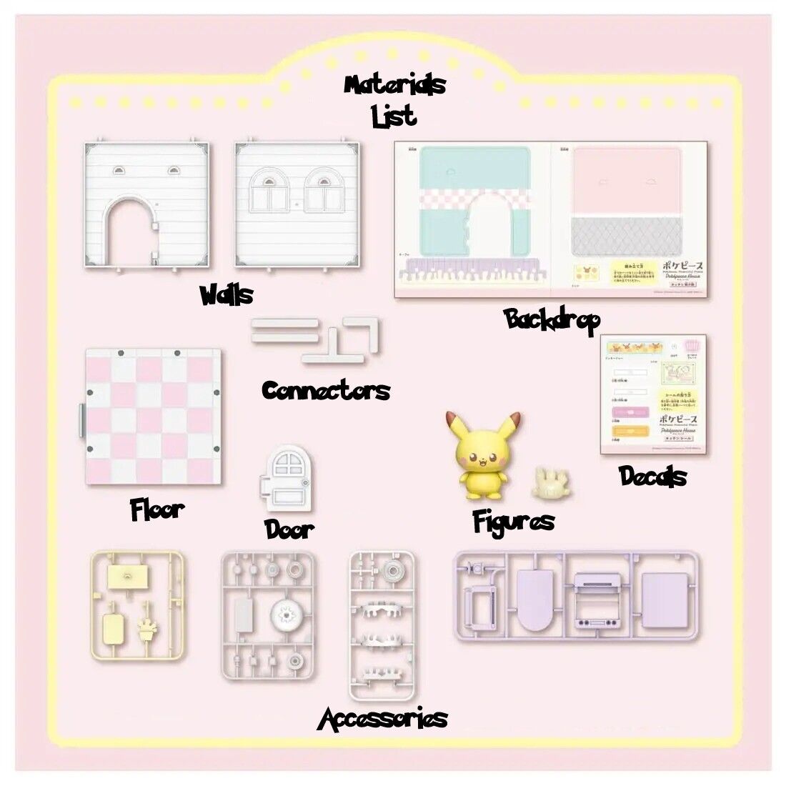 ✅ Official Pokémon Takara Tomy Peace House DIY Model Kits Pikachu Espurr & More
