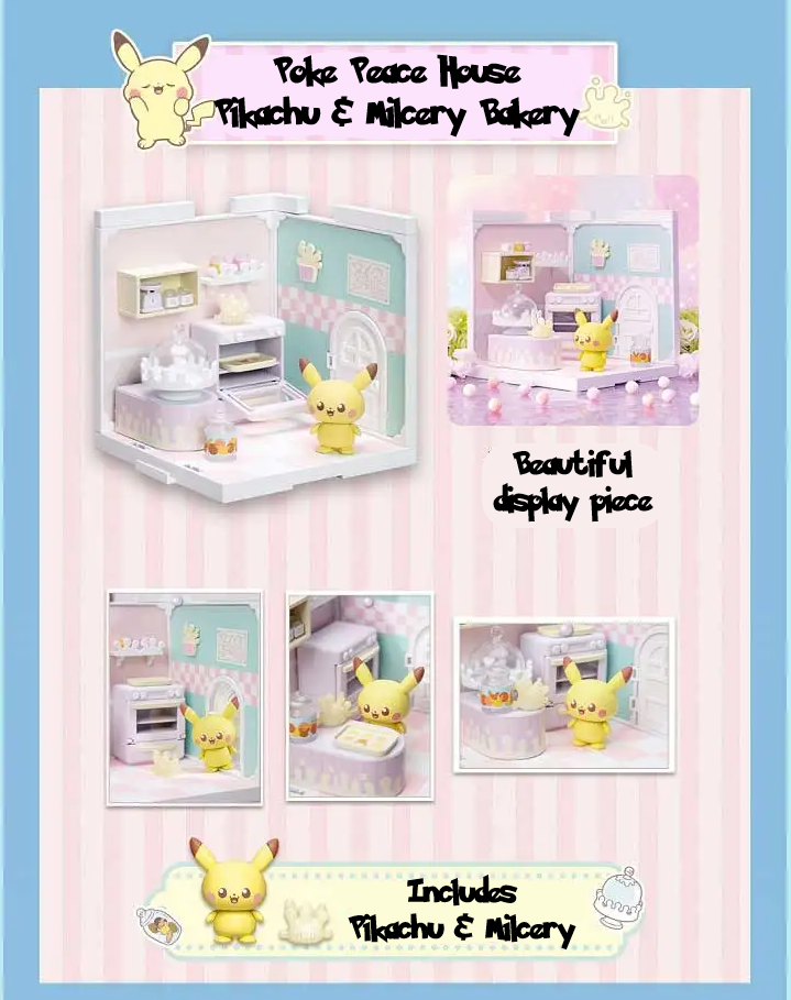 ✅ Official Pokémon Takara Tomy Peace House DIY Model Kits Pikachu Espurr & More