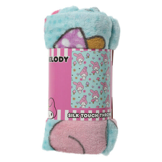 Official Sanrio Hello Kitty Melody Kuromi Silky Plush 40x50" Throw Blankets NEW