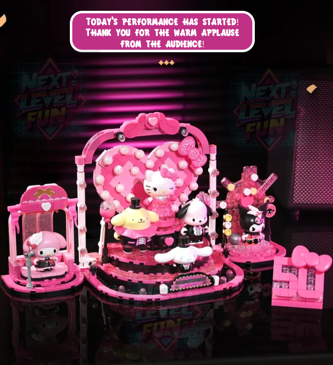 Sanrio Hello Kitty 50th Anniversary Concert Party Building Blocks Set Toy NEW 🥳