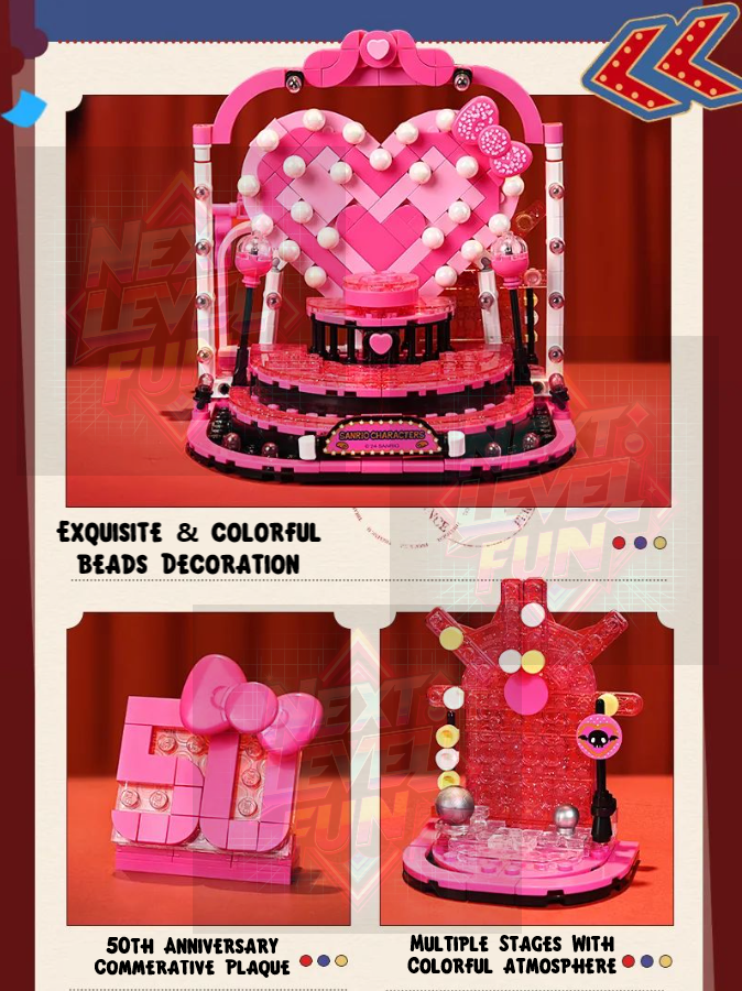 Sanrio Hello Kitty 50th Anniversary Concert Party Building Blocks Set Toy NEW 🥳