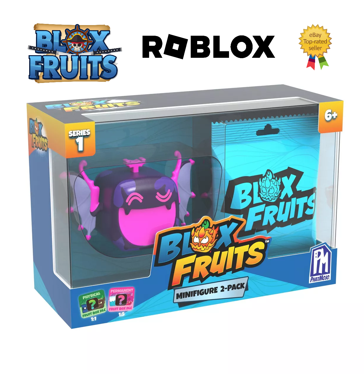 π ROBLOX BLOX FRUITS Series 1 Mini 2-Pack w Physical or Permanent DLC AUTHENTIC