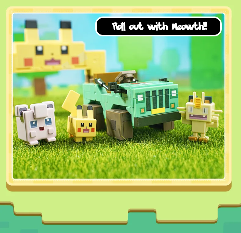 ✅ Official Pokémon Snorlax Lapras Meowth & More Building Block Sets Creative NEW