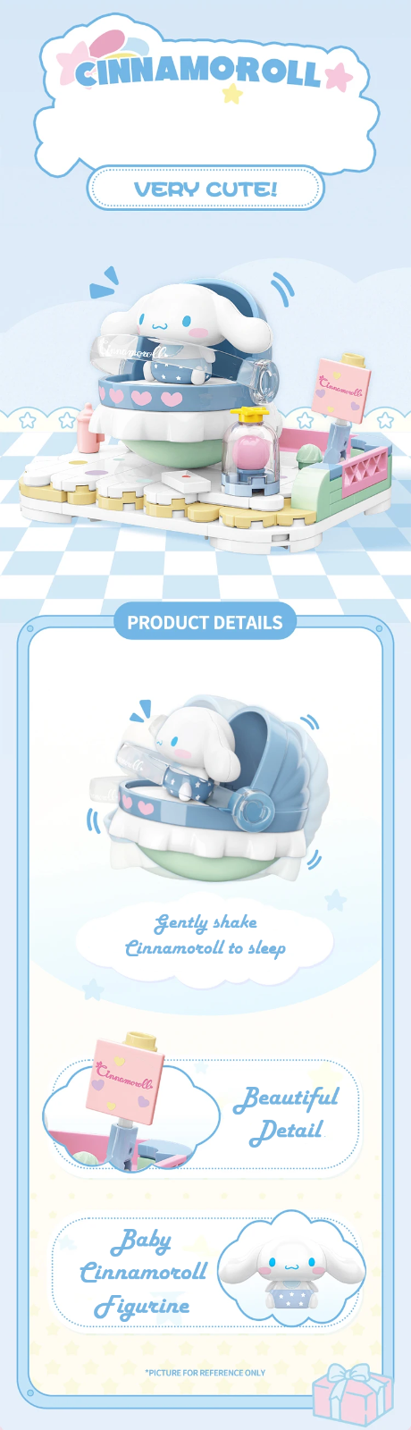 ā
Official Sanrio Family Baby Shakers Building Blocks 4Pc Set Creative Fun NEW