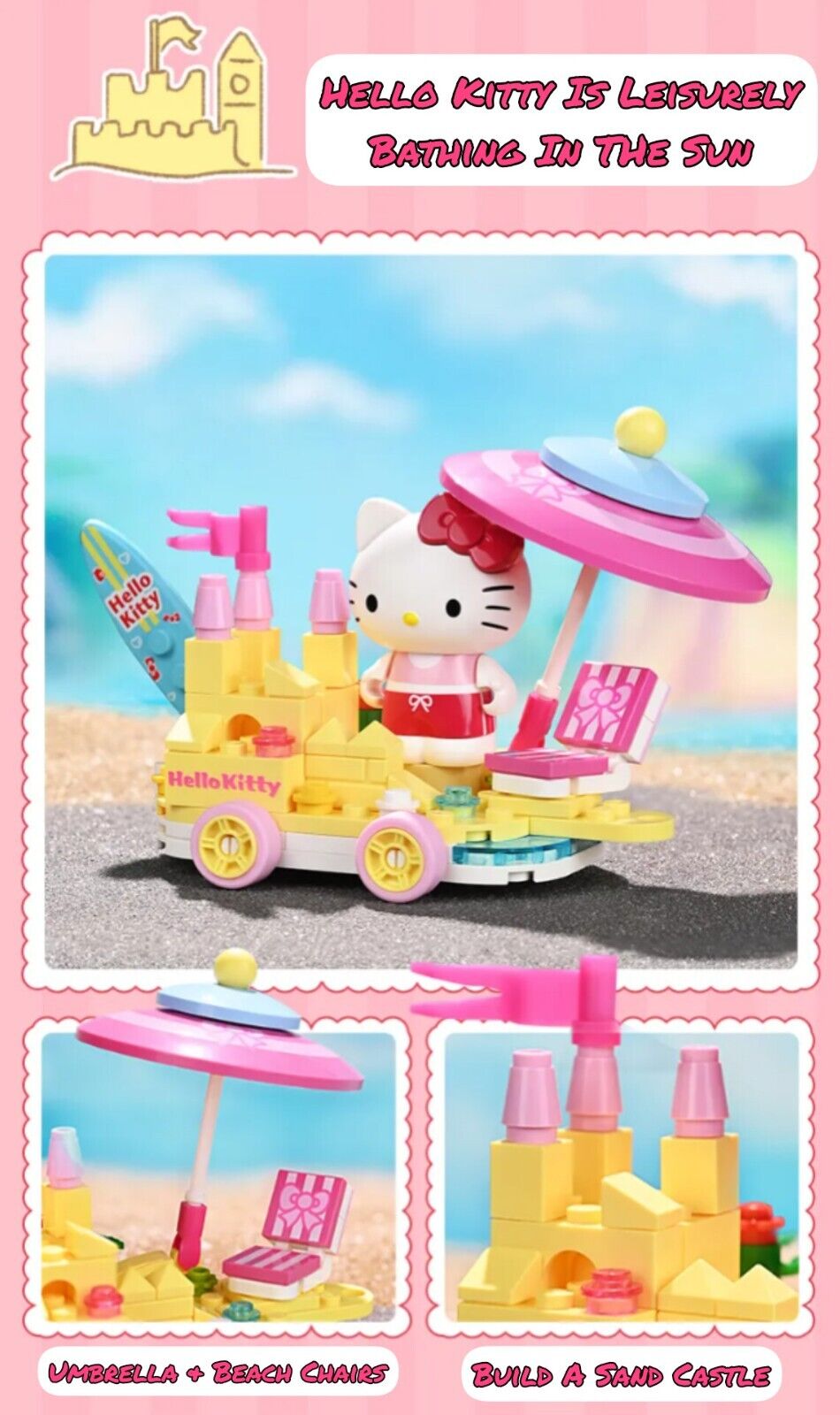 ā
Official Sanrio Characters Parade Floats Train Building Block Sets DIY Toy NEW