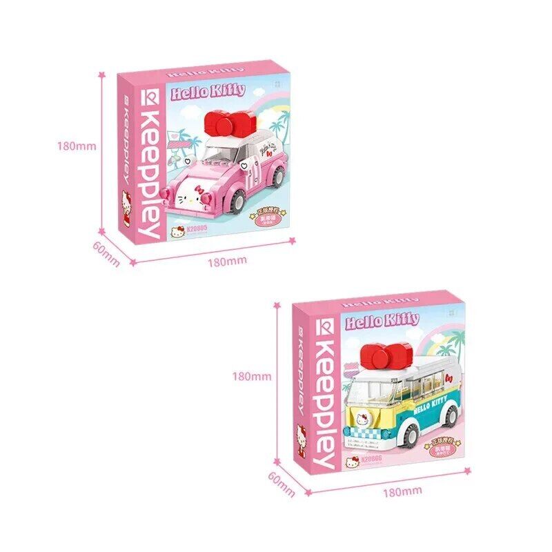 ✅Official Sanrio Hello Kitty Tour Bus & Sports Car Building Block Sets Fun - NEW