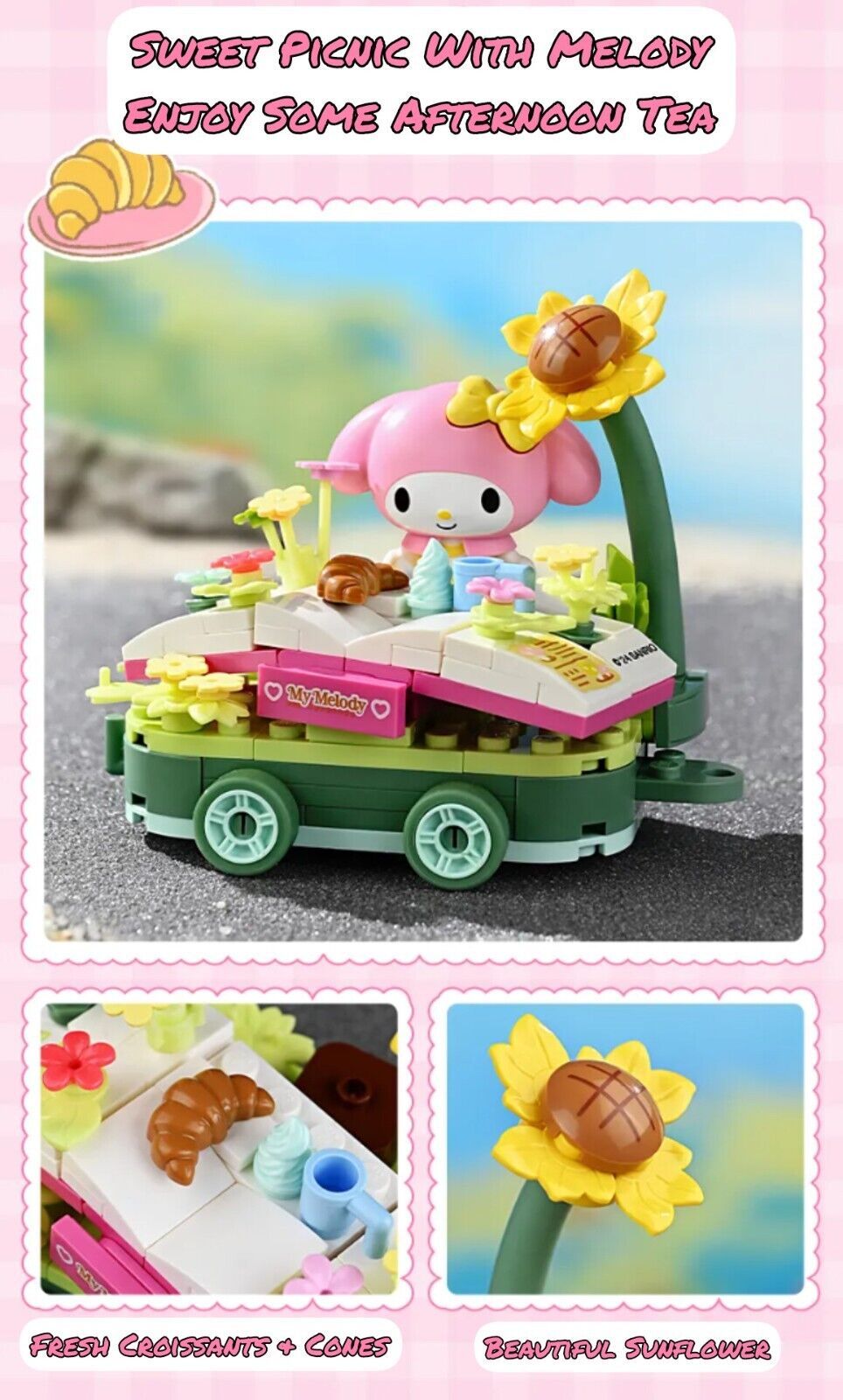 ā
Official Sanrio Characters Parade Floats Train Building Block Sets DIY Toy NEW