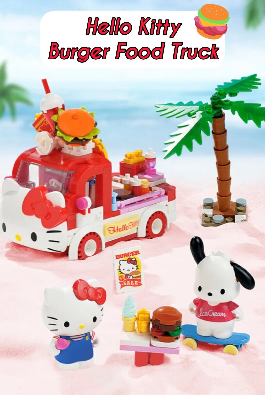 š Genuine Sanrio Characters Delicious Food Trucks Building Block Set Toy NEW š¦