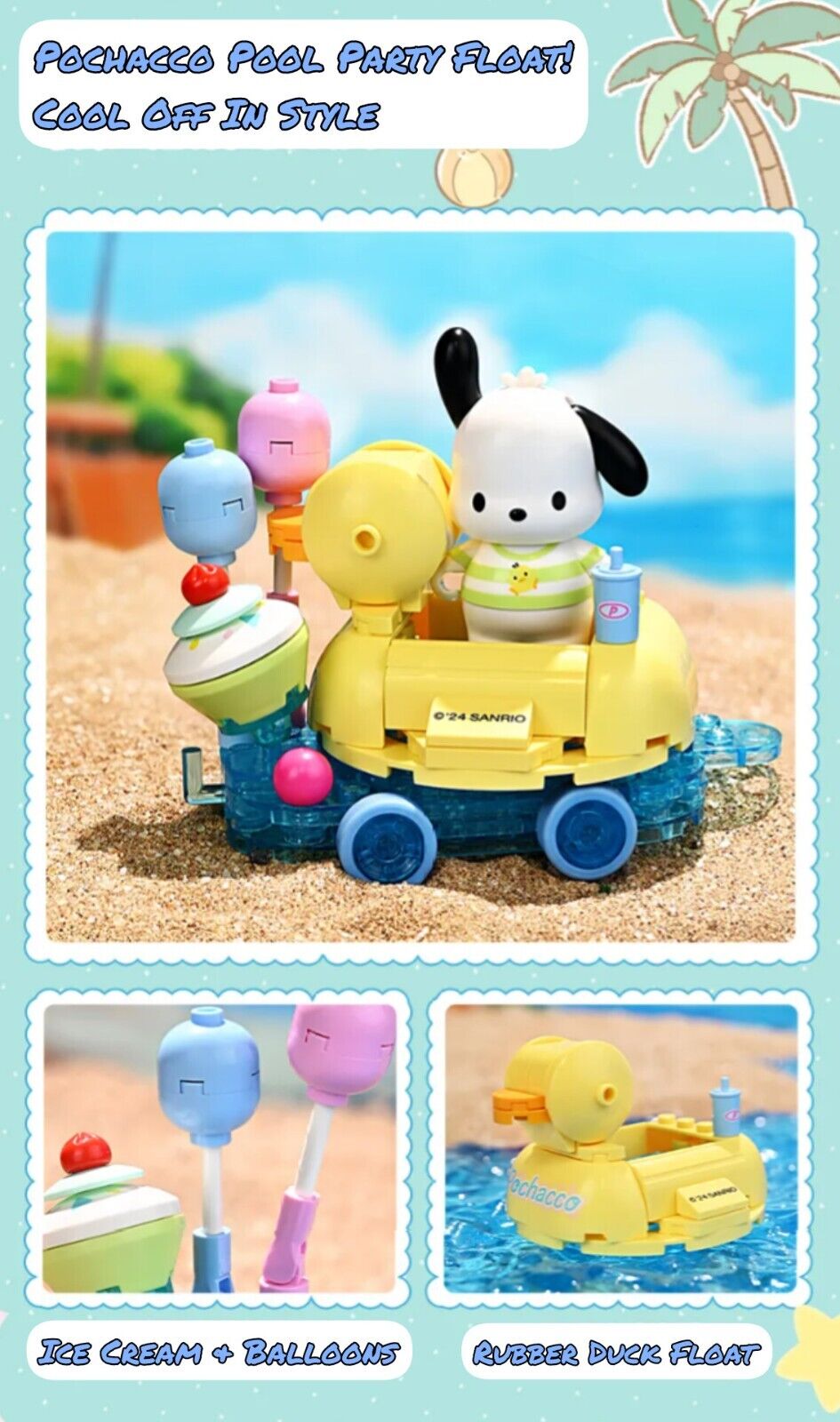 ā
Official Sanrio Characters Parade Floats Train Building Block Sets DIY Toy NEW