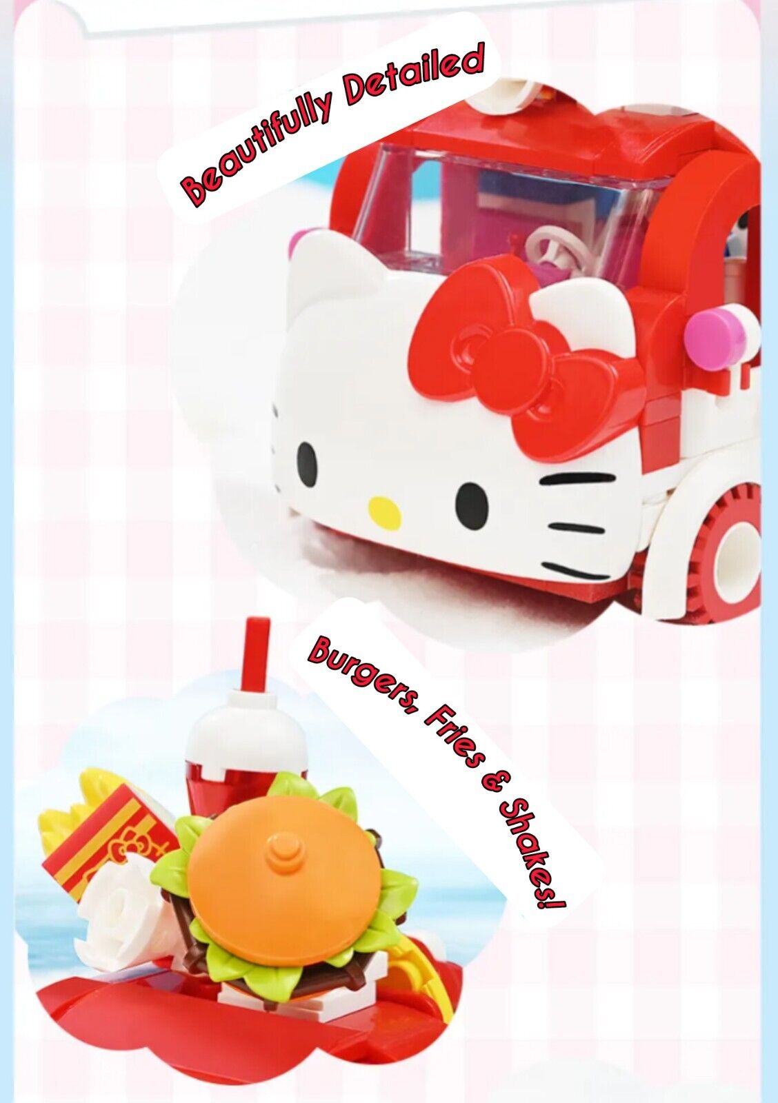 š Genuine Sanrio Characters Delicious Food Trucks Building Block Set Toy NEW š¦