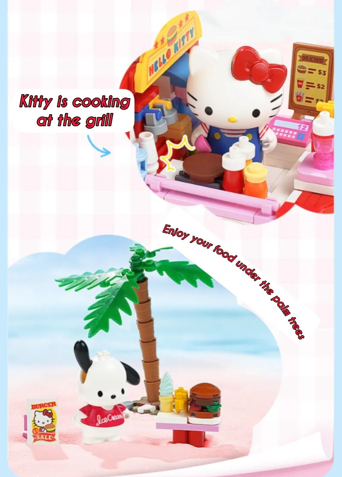 š Genuine Sanrio Characters Delicious Food Trucks Building Block Set Toy NEW š¦