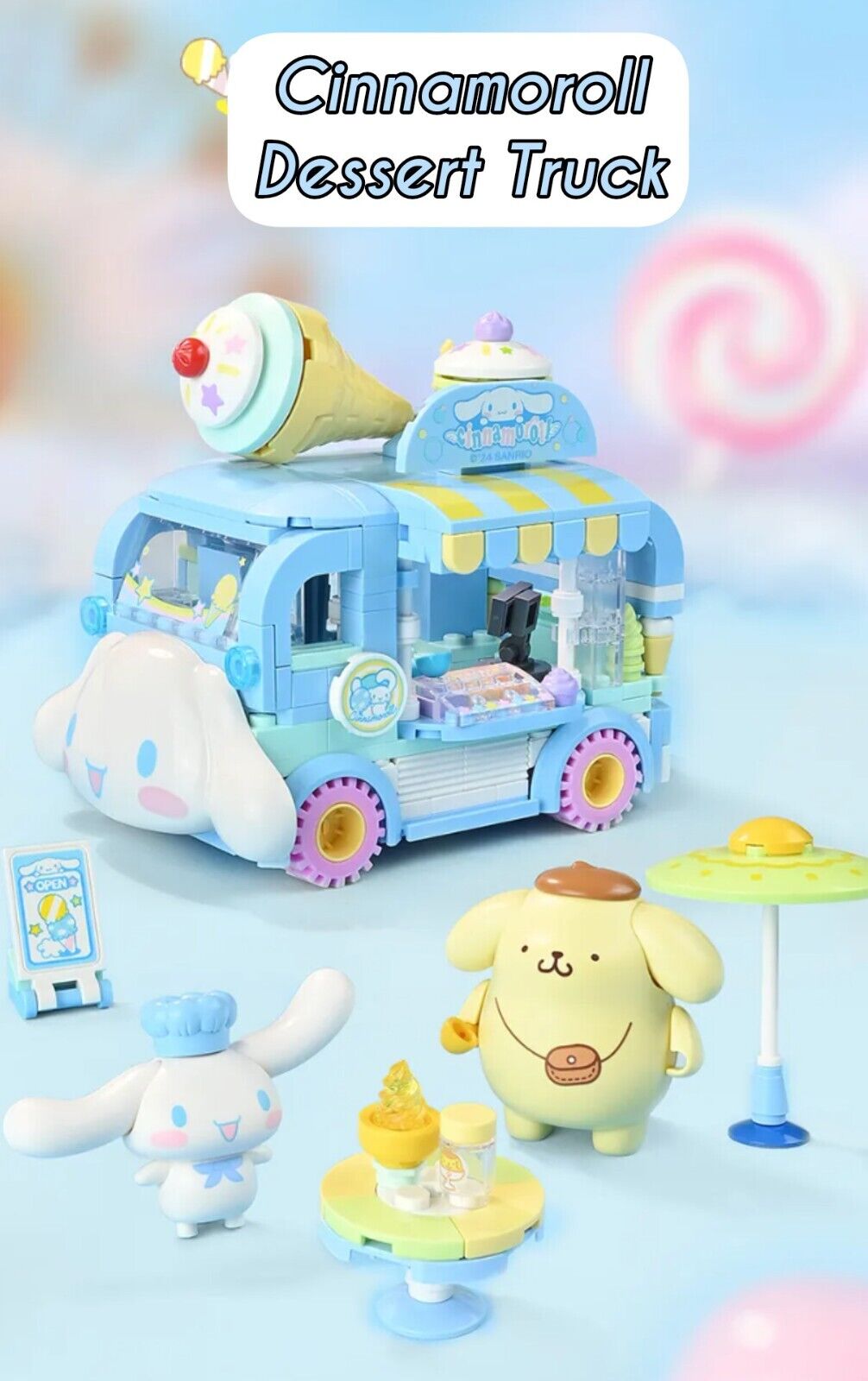 š Genuine Sanrio Characters Delicious Food Trucks Building Block Set Toy NEW š¦