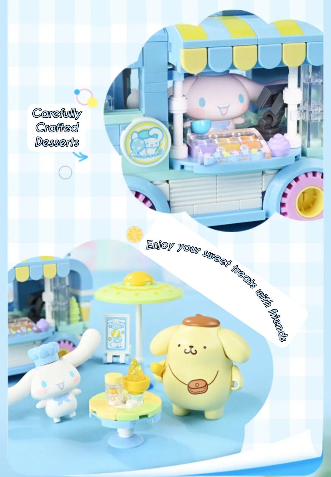 š Genuine Sanrio Characters Delicious Food Trucks Building Block Set Toy NEW š¦