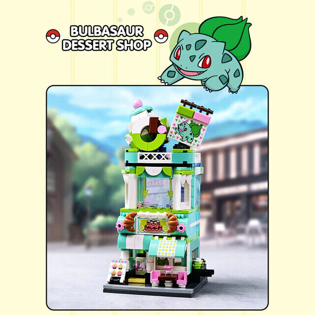 ✅ Official Pokémon City Street Shops View Building Block Sets Creative Fun NEW