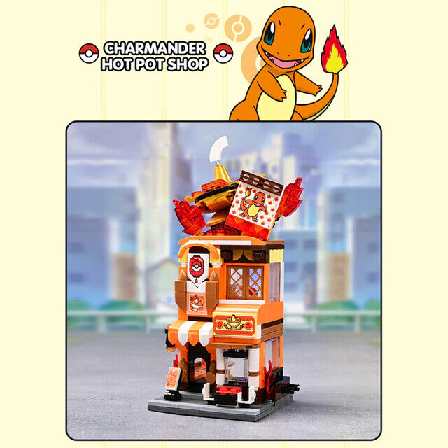 ✅ Official Pokémon City Street Shops View Building Block Sets Creative Fun NEW