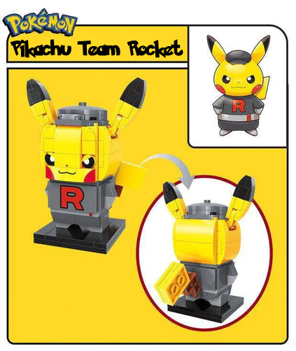 Official Pokémon Pikachu Team Rocket Aqua Flare Building Block Sets Fun Toy NEW