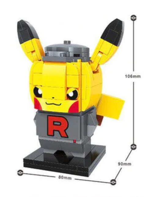 Official Pokémon Pikachu Team Rocket Aqua Flare Building Block Sets Fun Toy NEW