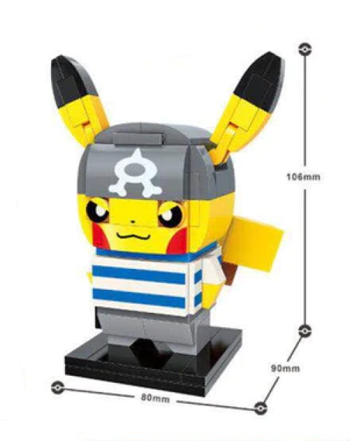 Official Pokémon Pikachu Team Rocket Aqua Flare Building Block Sets Fun Toy NEW