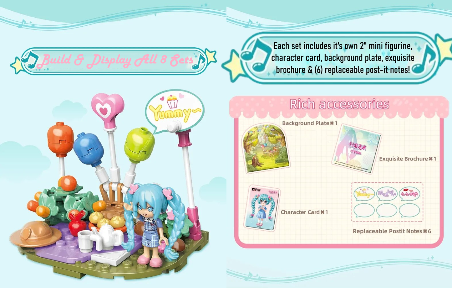 ā
Official Hatsune Miku 4 Seasons Spring Winter & More Building Block Sets NEW