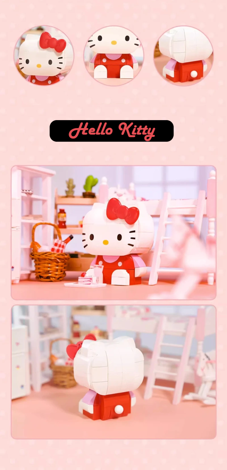 ā
Official Sanrio Chibi Kuromi Hello Kitty & More Building Block Sets Toy NEW