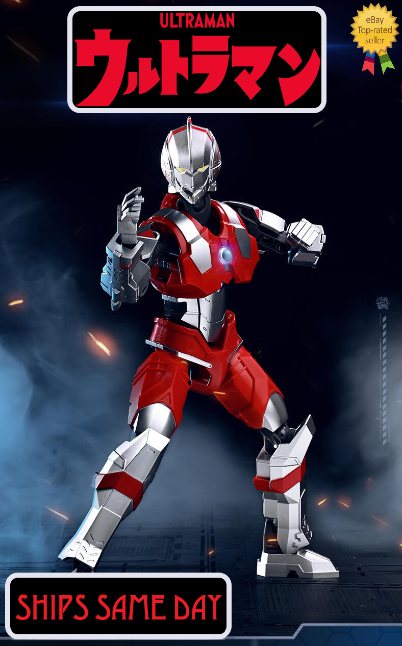 ā
Official Ultraman 9" Fully Articulated Figure Building Block Set Fun Toy NEW