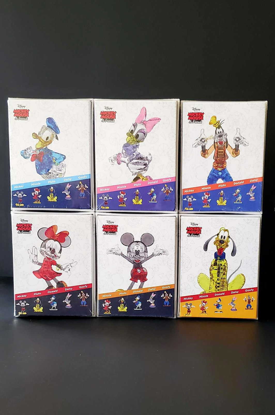 β
Official Disney Mickey & Friends RARE Crystal Resin Builder Set Collection NEW