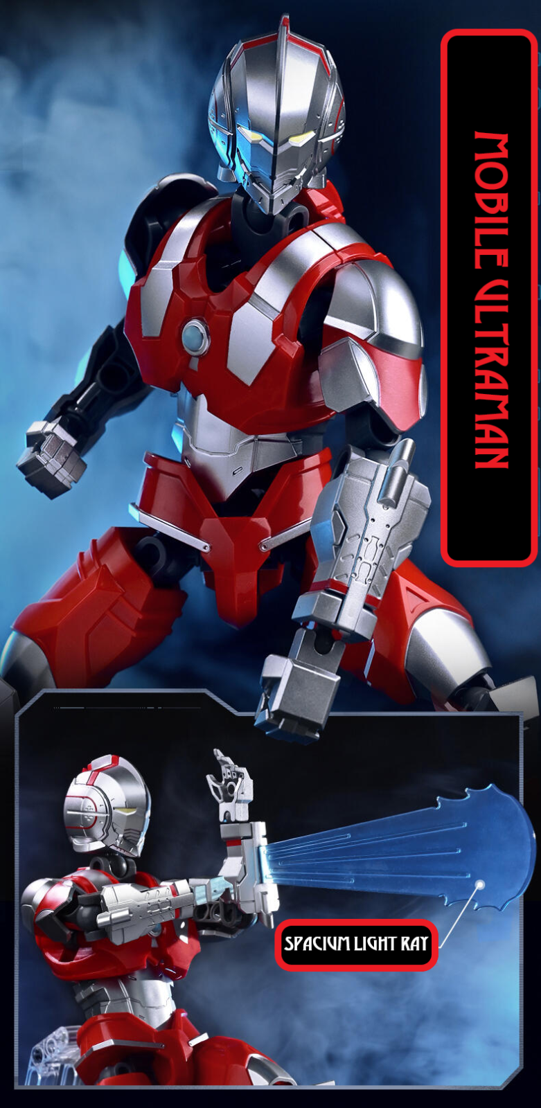 ā
Official Ultraman 9" Fully Articulated Figure Building Block Set Fun Toy NEW
