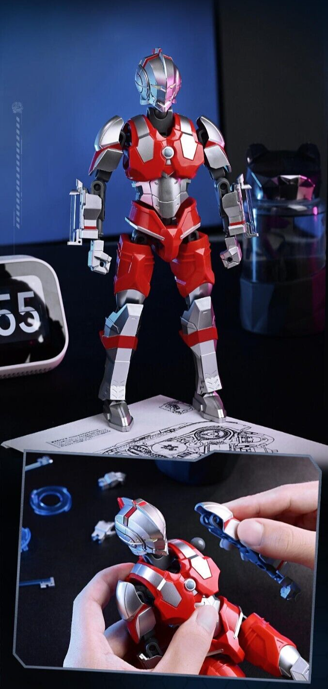 ā
Official Ultraman 9" Fully Articulated Figure Building Block Set Fun Toy NEW
