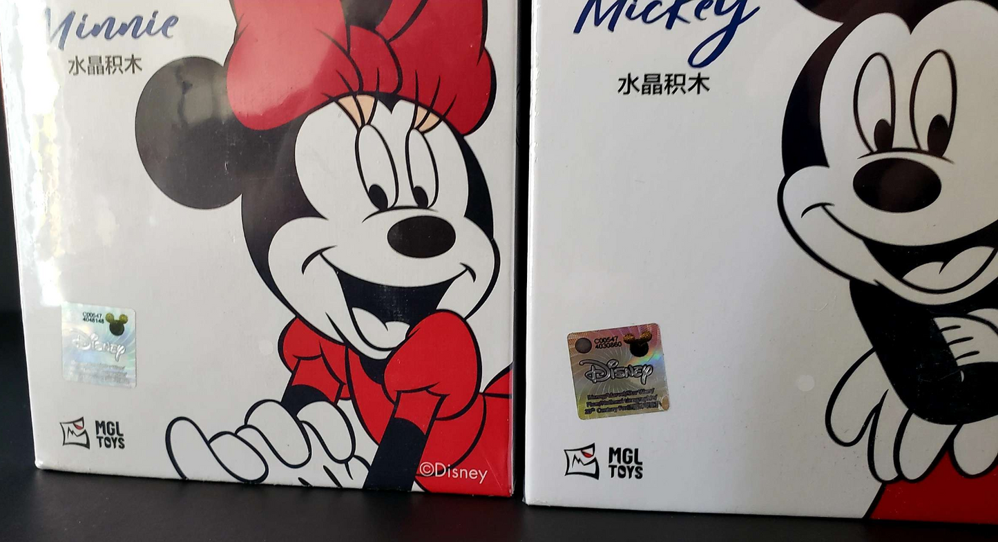 β
Official Disney Mickey & Friends RARE Crystal Resin Builder Set Collection NEW