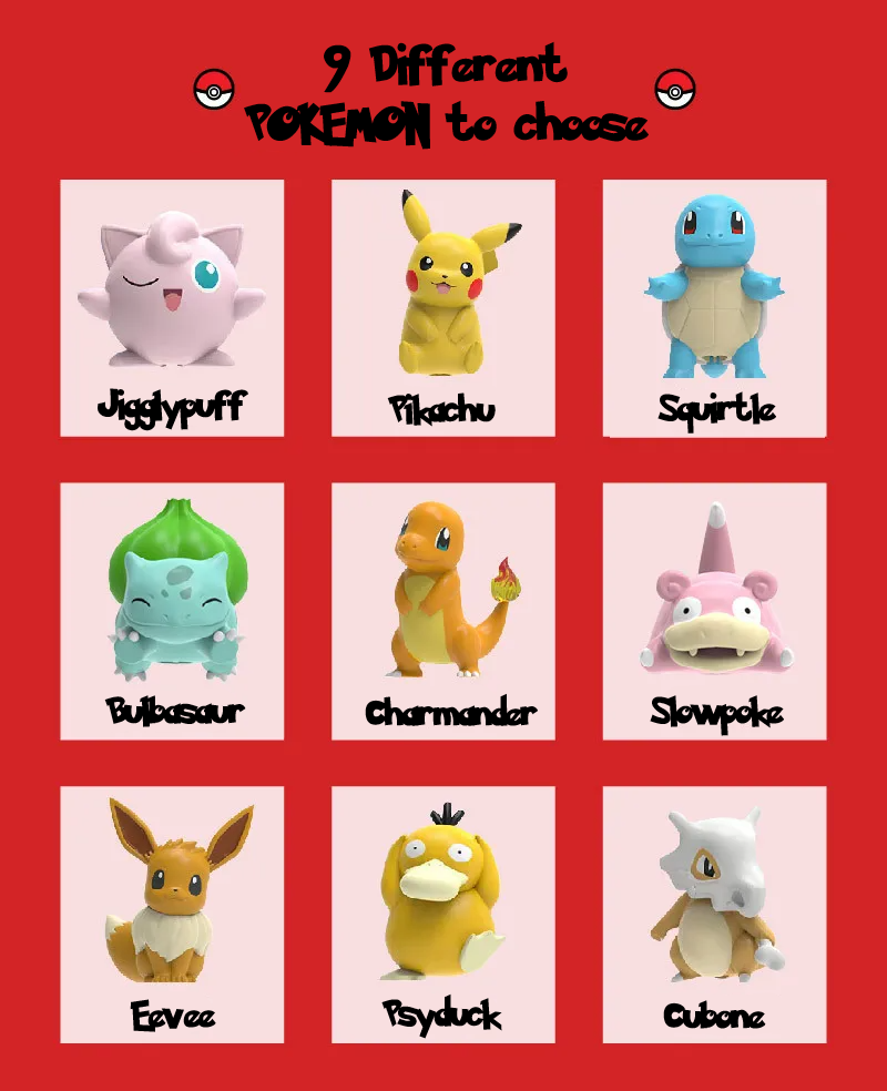 ✅ Official Pokémon 6 in 1 Eraser Stamp Pencil Top Ornament & More Stationery NEW