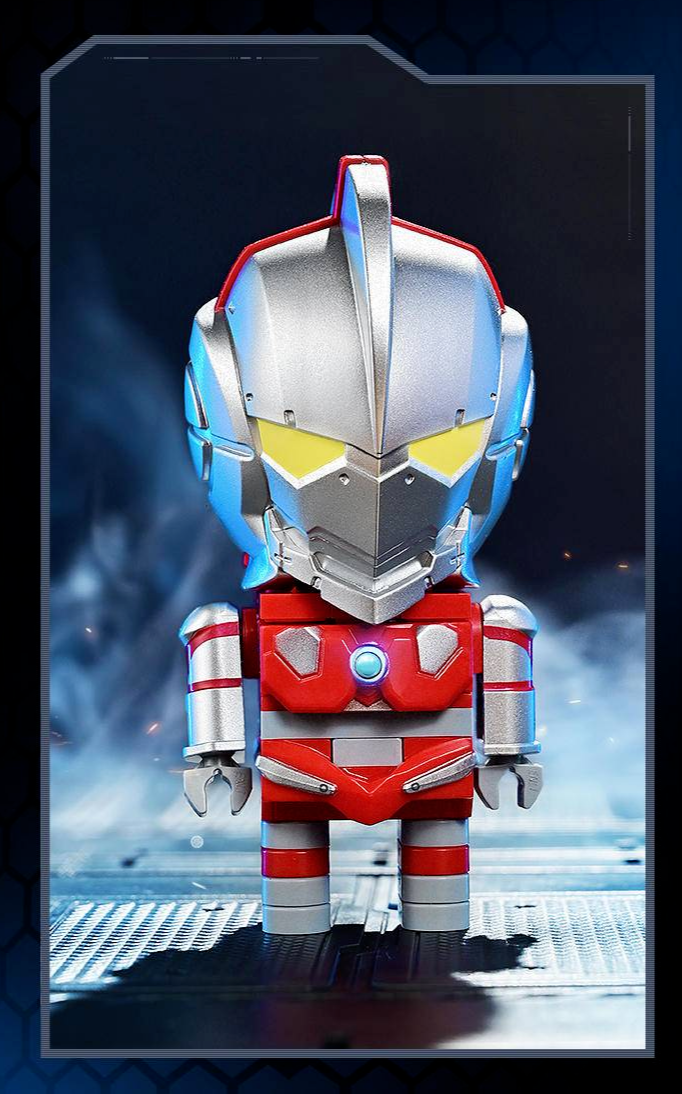 ā
Official Mobile Ultraman Chibi Figure Building Blocks Set Creative DIY Fun NEW