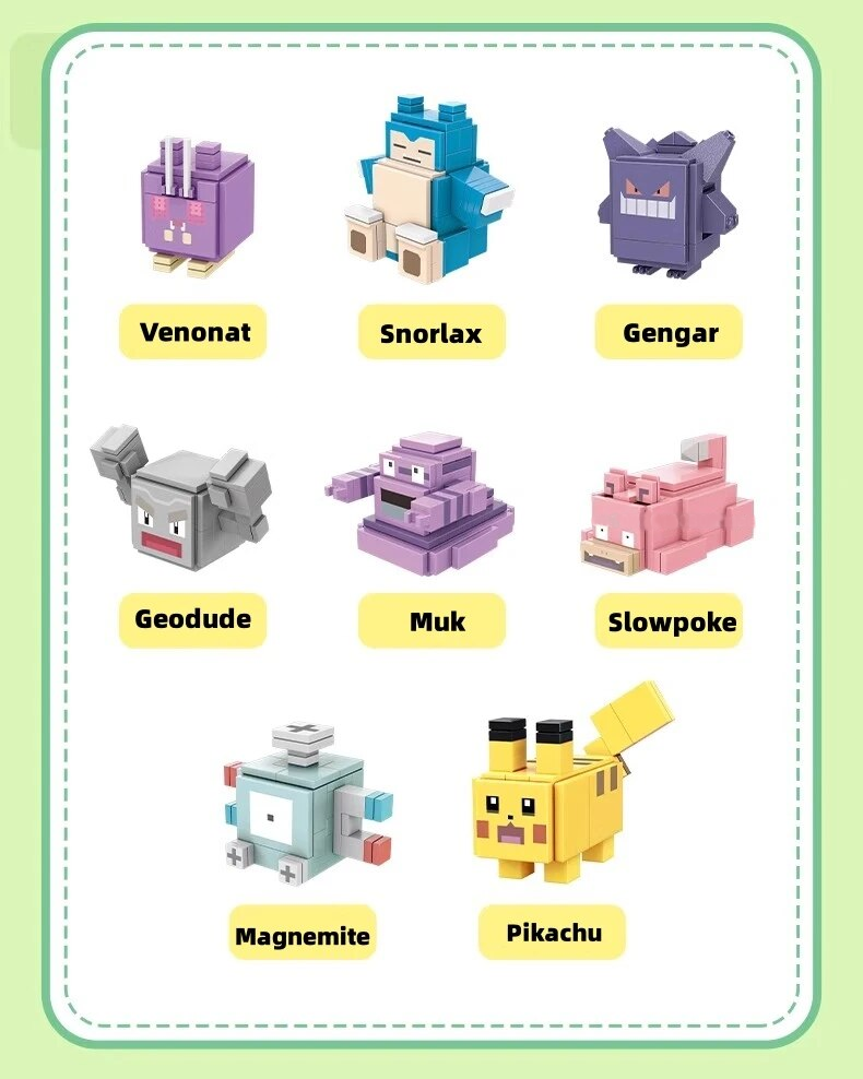 ✅ Official Pokémon Minis Building Block Sets Pikachu & More Creative Fun Toy NEW