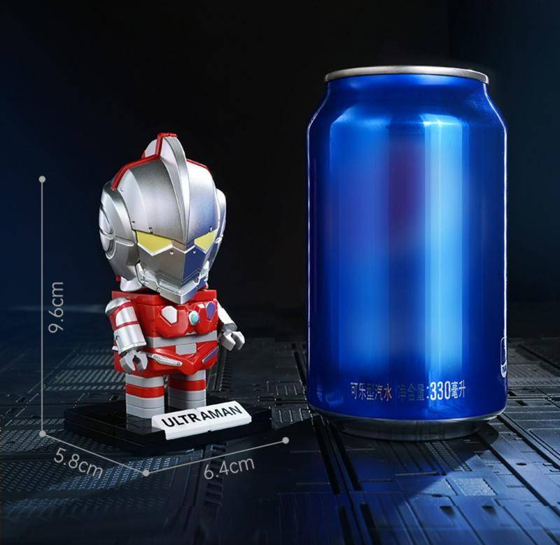 ā
Official Mobile Ultraman Chibi Figure Building Blocks Set Creative DIY Fun NEW
