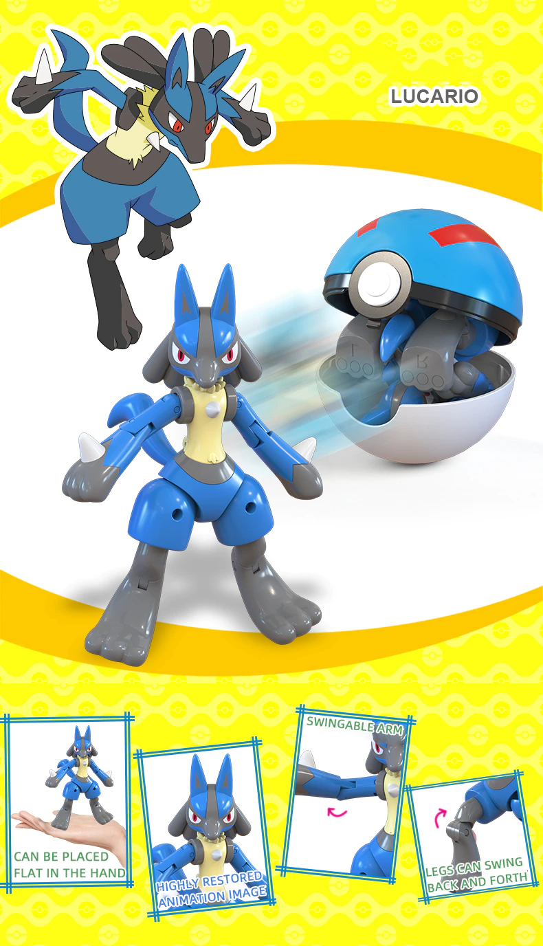 ✅ Official Pokémon Greninja vs Lucario Action Figure & Great Poke Balls Toy NEW