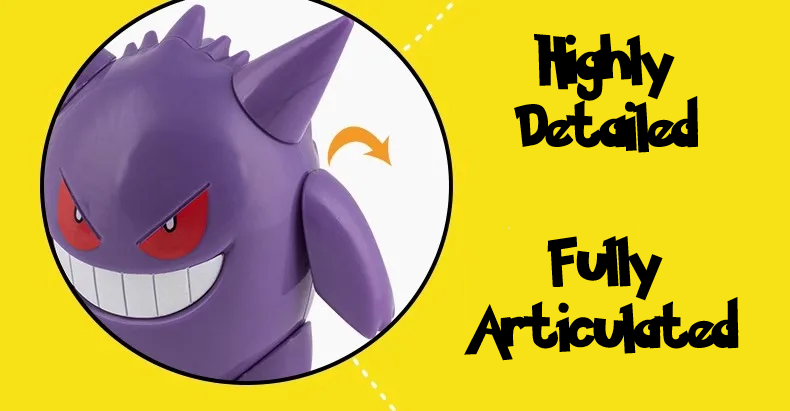 ✅ Official Pokémon Gengar Jointed Action Figure & Ultra Poke Ball Fun Toy NEW