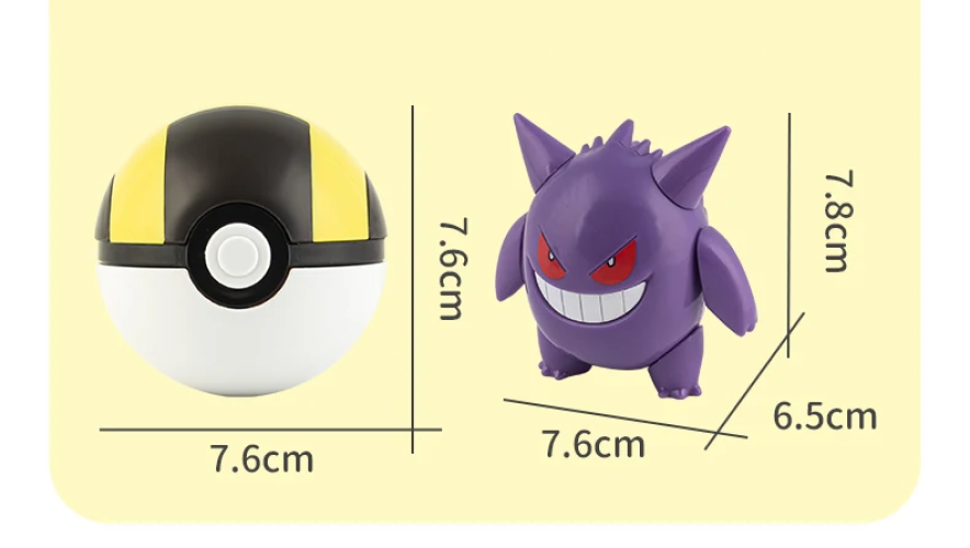✅ Official Pokémon Gengar Jointed Action Figure & Ultra Poke Ball Fun Toy NEW
