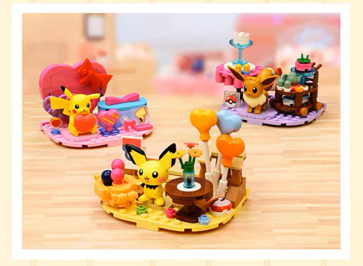 ✅ Official Pokémon Summer Beach Party & Fun Building Block Sets Creative Toy NEW