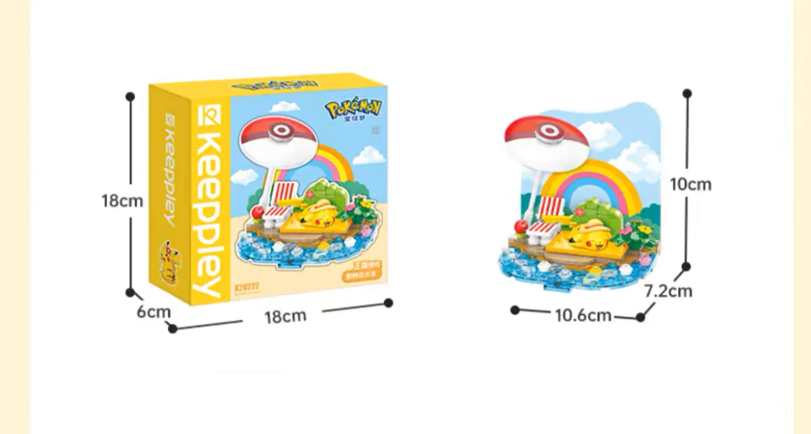 ✅ Official Pokémon Summer Beach Party & Fun Building Block Sets Creative Toy NEW
