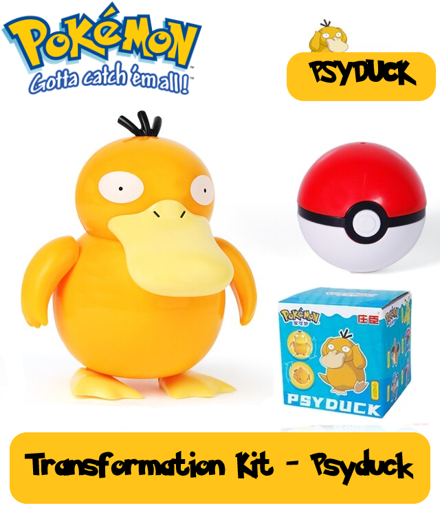 ✅ Official Pokémon Psyduck Jointed Action Figure & Poke Ball Fun Toy NEW