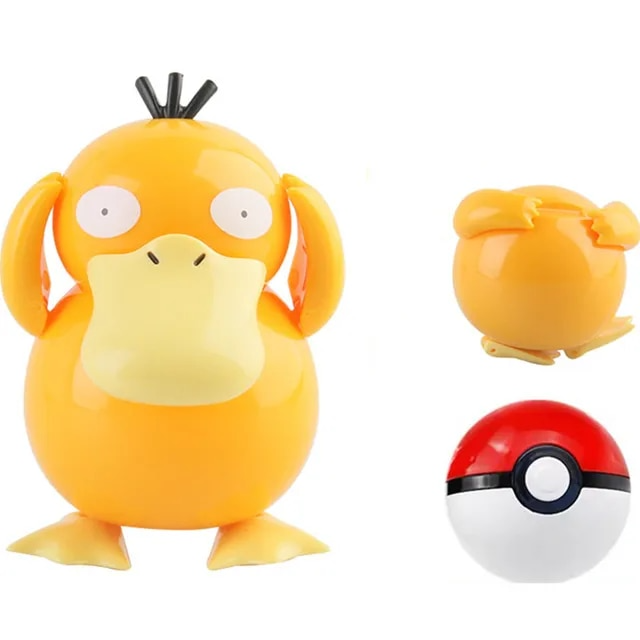 ✅ Official Pokémon Psyduck Jointed Action Figure & Poke Ball Fun Toy NEW