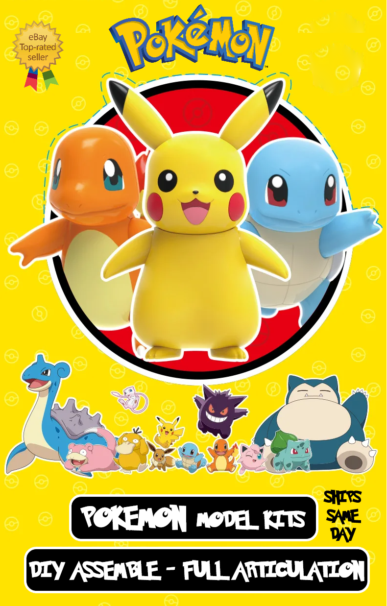 ✅ Official Pokémon DIY Model Kits Pikachu Gengar Mew & More Fun Creative Toy NEW