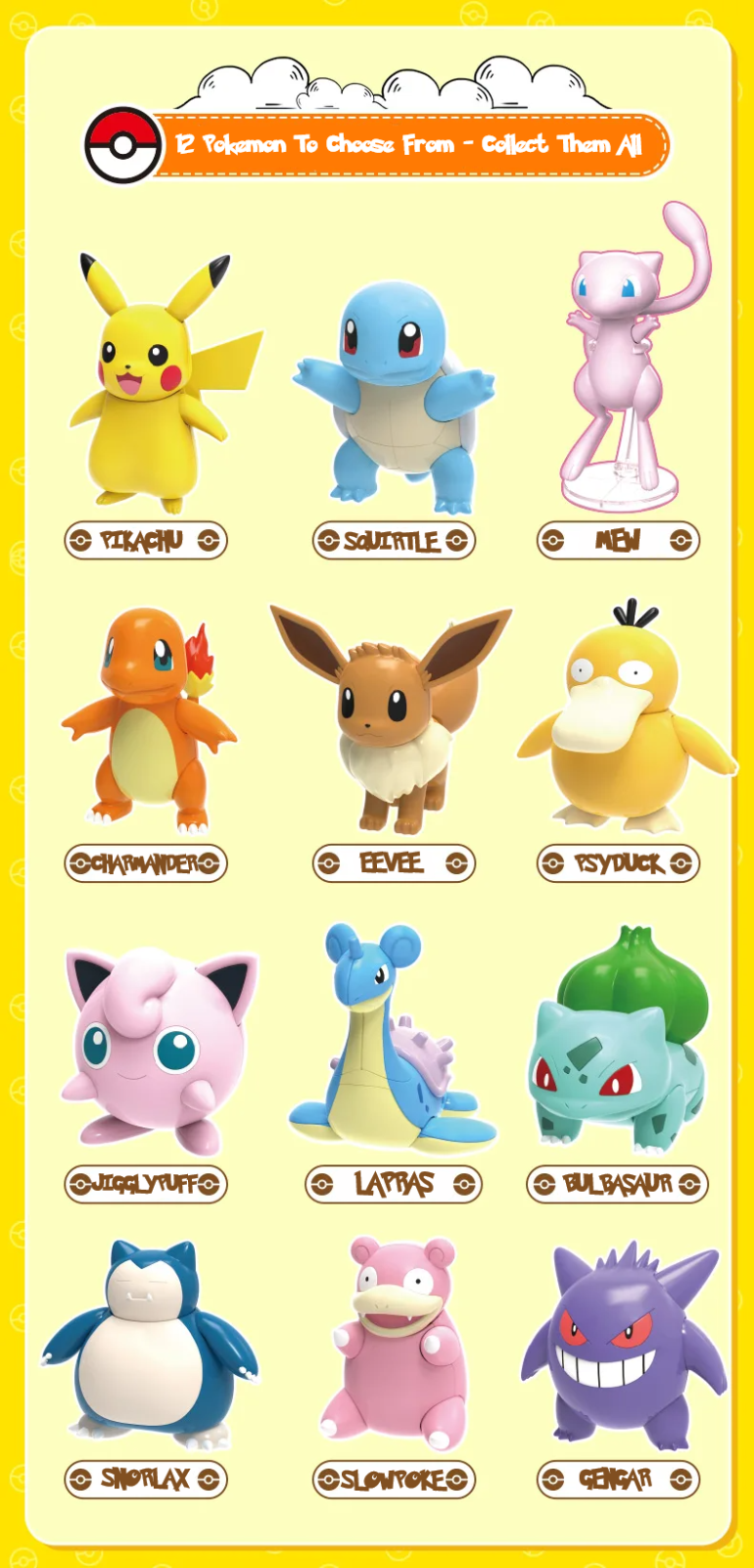✅ Official Pokémon DIY Model Kits Pikachu Gengar Mew & More Fun Creative Toy NEW