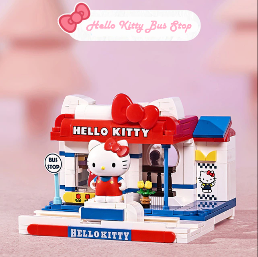 Official Sanrio City Streets Kuromi Hello Kitty Building Block Sets DIY NEW
