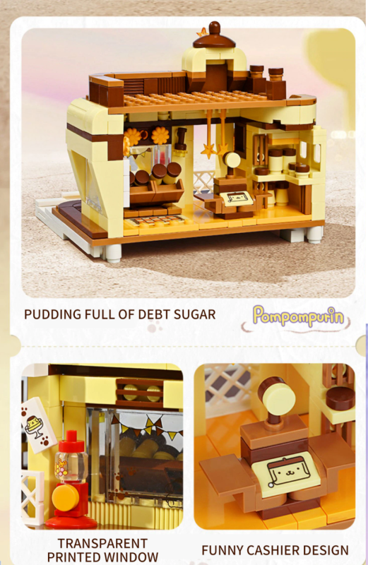 Official Sanrio City Streets Kuromi Hello Kitty Building Block Sets DIY NEW